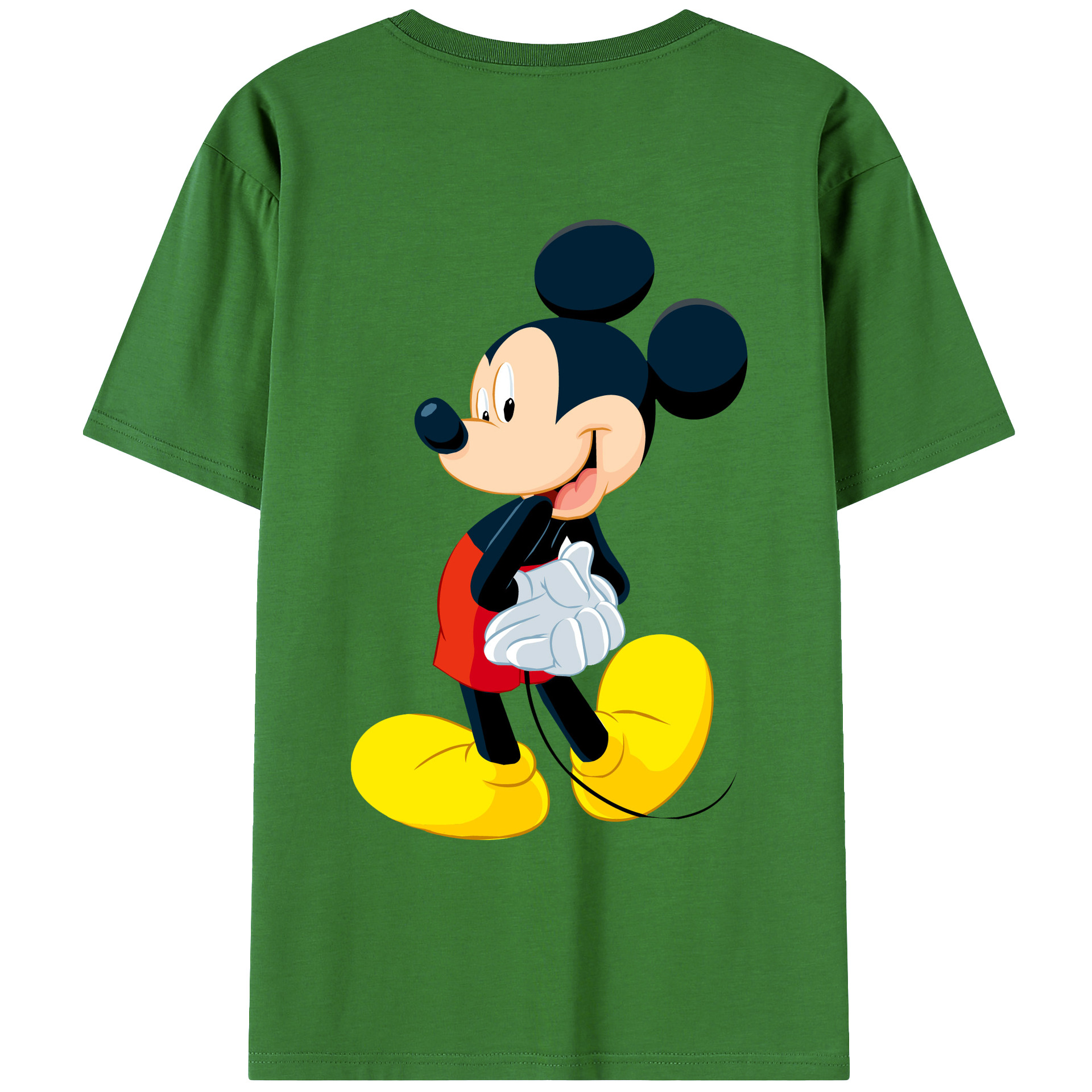 （画像用） ミッキーマウス Mickey Mouse レディース半袖Tシャツ(バックプリント)